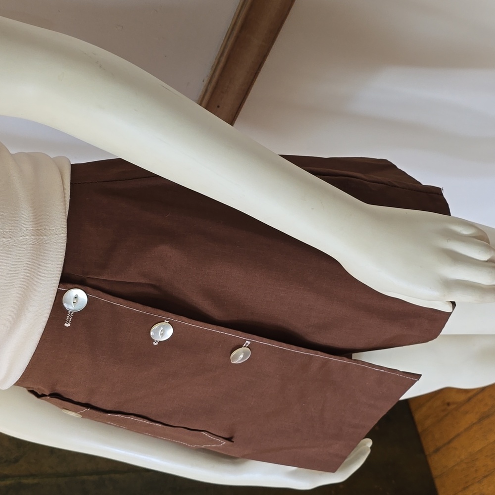 70s Vintage Button-Front Mini Skort Culotte Size Small - Picture 3 of 7